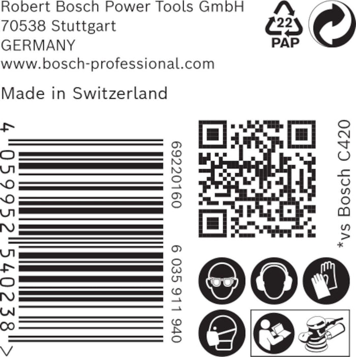 Bosch EXPERT M480 brusna mreža za rotacione brusilice od 125 mm, granulacija 220 - pakovanje od 50 komada - 2608900685 Brusna mreža za rotacione brusilice BOSCH Madras doo Beograd