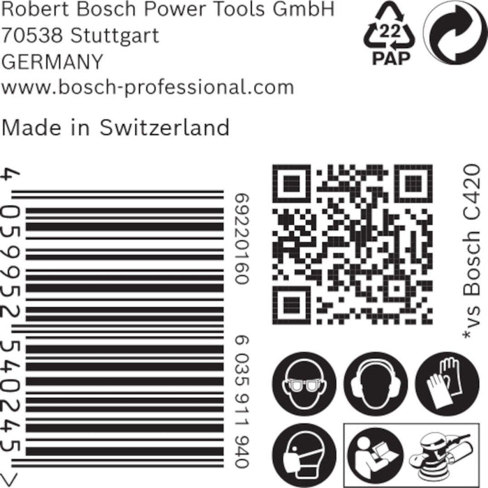 Bosch EXPERT M480 brusna mreža za rotacione brusilice od 125 mm, granulacija 240 - pakovanje od 50 komada - 2608900686 Brusna mreža za rotacione brusilice BOSCH Madras doo Beograd