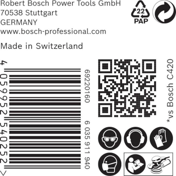 Bosch EXPERT M480 brusna mreža za rotacione brusilice od 125 mm, granulacija 320 - pakovanje od 50 komada - 2608900687 Brusna mreža za rotacione brusilice BOSCH Madras doo Beograd