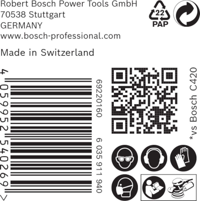 Bosch EXPERT M480 brusna mreža za rotacione brusilice od 125 mm, granulacija 400 - pakovanje od 50 komada - 2608900688 Brusna mreža za rotacione brusilice BOSCH Madras doo Beograd