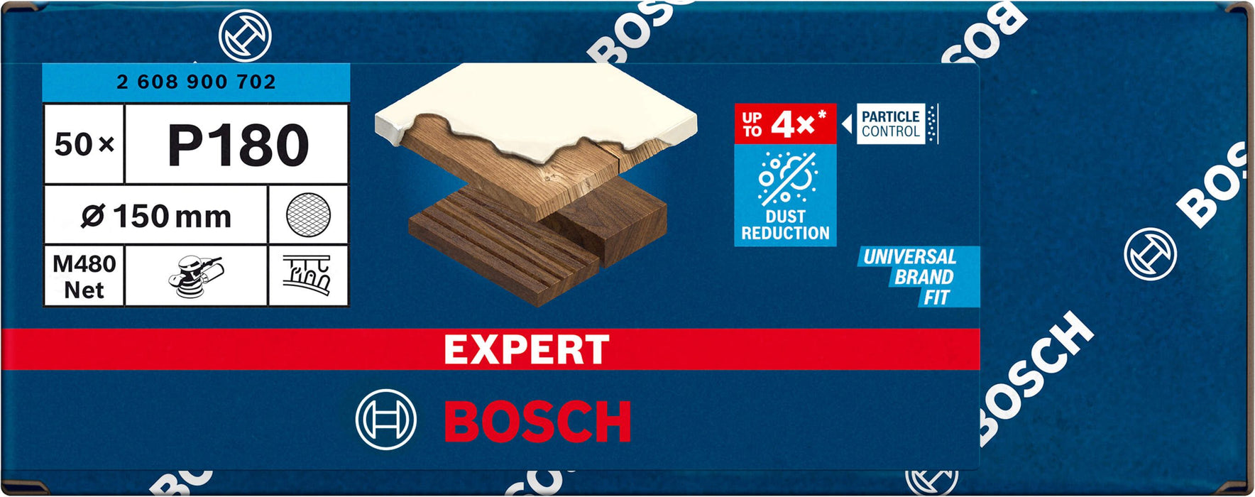 Bosch EXPERT M480 brusna mreža za rotacione brusilice od 150 mm, granulacija 180 - pakovanje od 50 komada - 2608900702 Brusna mreža za rotacione brusilice BOSCH Madras doo Beograd