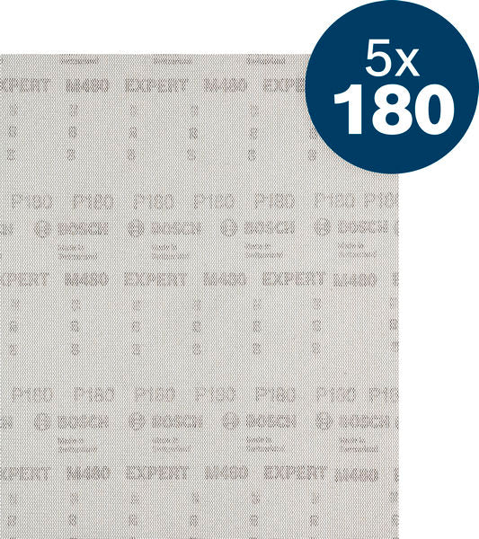 BOSCH EXPERT M480 brusna mreža za vibracione brusilice, 230×280 mm, G180, 5 delova - (2608902507) Madras doo Beograd Madras doo Beograd
