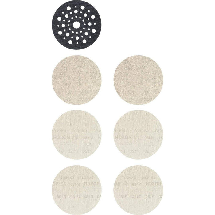 Bosch EXPERT M480 početni komplet za rotacione brusilice 125mm, granulacija 80/120/180; 7-delni - 2608901202 Komplet brusnih listova BOSCH Madras doo Beograd