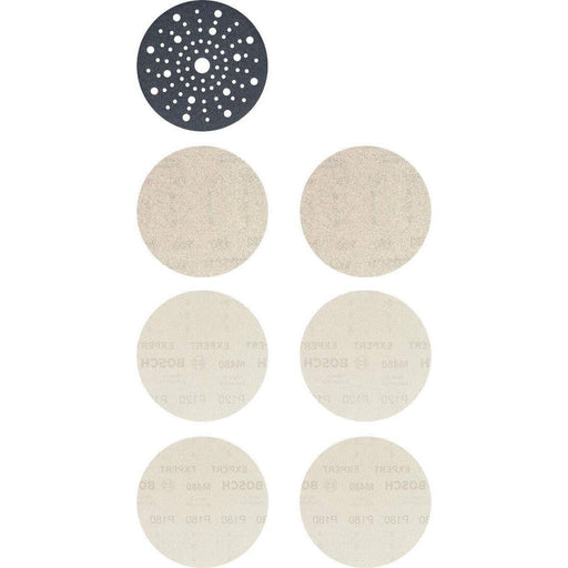 Bosch EXPERT M480 početni komplet za rotacione brusilice 150mm, granulacija 80/120/180; 7-delni - 2608901203 Komplet brusnih listova BOSCH Madras doo Beograd