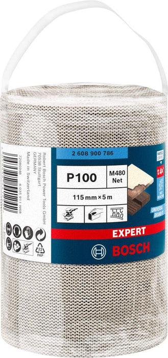 Bosch EXPERT M480 rolna brusne mreže 115mm, dužina 5m, granulacija 100 - 2608900786 Rolna brusne mreže BOSCH Madras doo Beograd