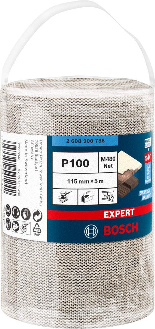 Bosch EXPERT M480 rolna brusne mreže 115mm, dužina 5m, granulacija 100 - 2608900786 Rolna brusne mreže BOSCH Madras doo Beograd