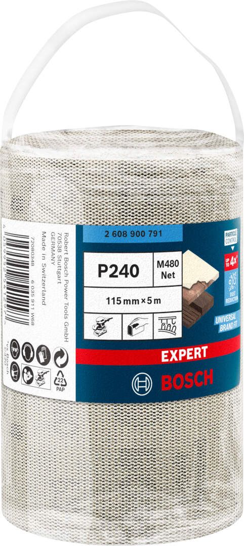 Bosch EXPERT M480 rolna brusne mreže 115mm, dužina 5m, granulacija 240 - 2608900791 Rolna brusne mreže BOSCH Madras doo Beograd