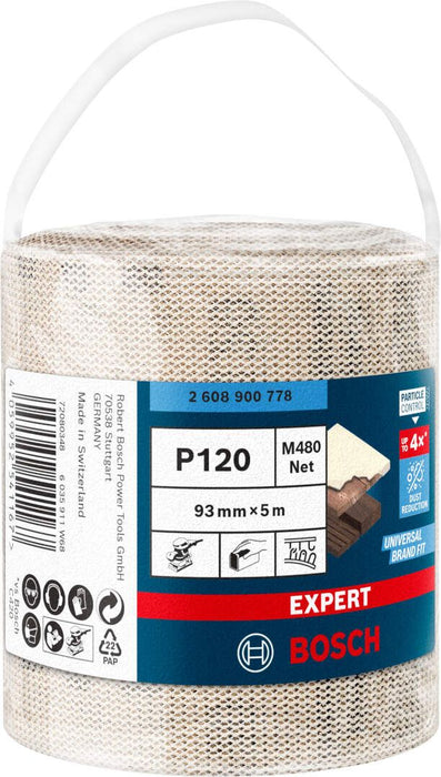 Bosch EXPERT M480 rolna brusne mreže 93mm, dužina 5m, granulacija 120 - 2608900778 Rolna brusne mreže BOSCH Madras doo Beograd