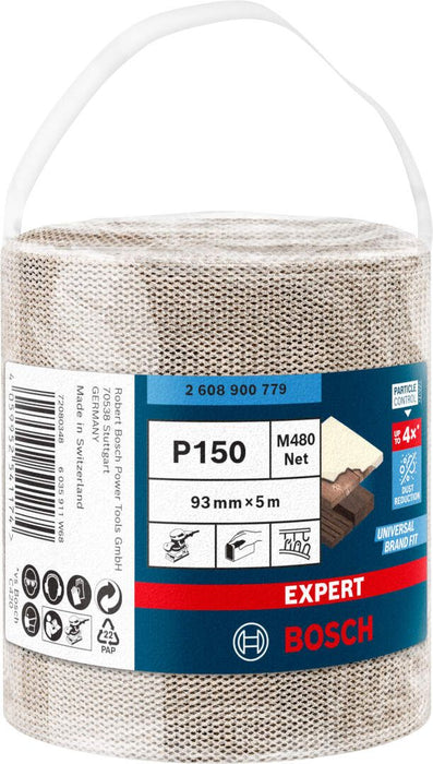 Bosch EXPERT M480 rolna brusne mreže 93mm, dužina 5m, granulacija 150 - 2608900779 Rolna brusne mreže BOSCH Madras doo Beograd