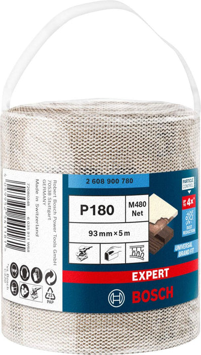 Bosch EXPERT M480 rolna brusne mreže 93mm, dužina 5m, granulacija 180 - 2608900780 Rolna brusne mreže BOSCH Madras doo Beograd