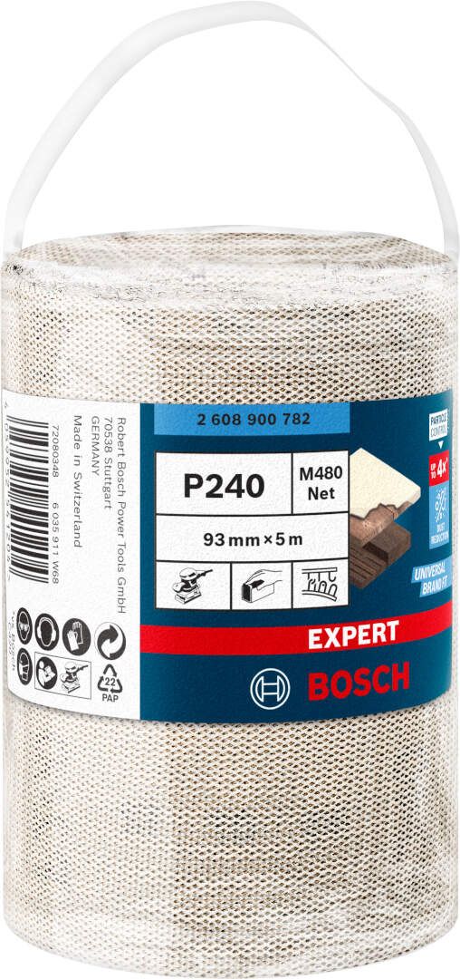 Bosch EXPERT M480 rolna brusne mreže 93mm, dužina 5m, granulacija 240 - 2608900782 Rolna brusne mreže BOSCH Madras doo Beograd