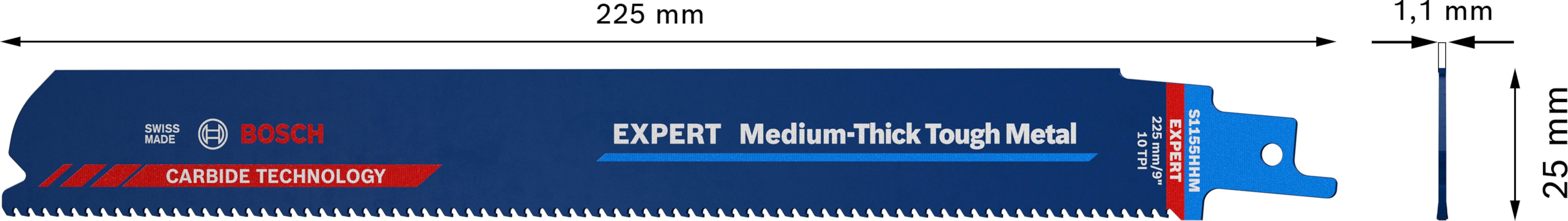 Bosch EXPERT „Medium-Thick Tough Metal“ S 1155 HHM list univerzalne testere - pakovanje 1 komad - 2608900374 List univerzalne testere BOSCH Madras doo Beograd