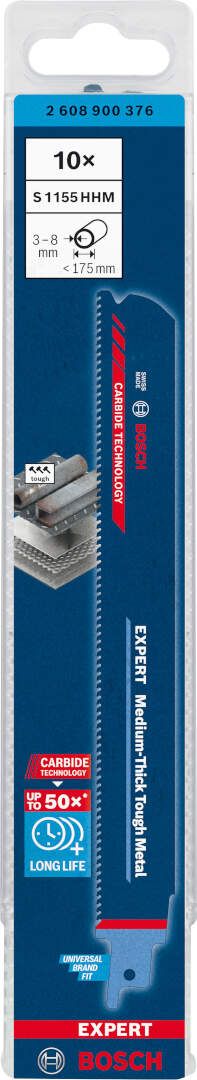 Bosch EXPERT „Medium-Thick Tough Metal“ S 1155 HHM list univerzalne testere - pakovanje 10 komada - 2608900376 List univerzalne testere BOSCH Madras doo Beograd