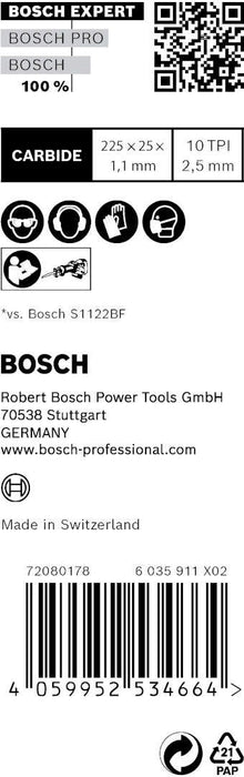 Bosch EXPERT „Medium-Thick Tough Metal“ S 1155 HHM list univerzalne testere - pakovanje 10 komada - 2608900376 List univerzalne testere BOSCH Madras doo Beograd