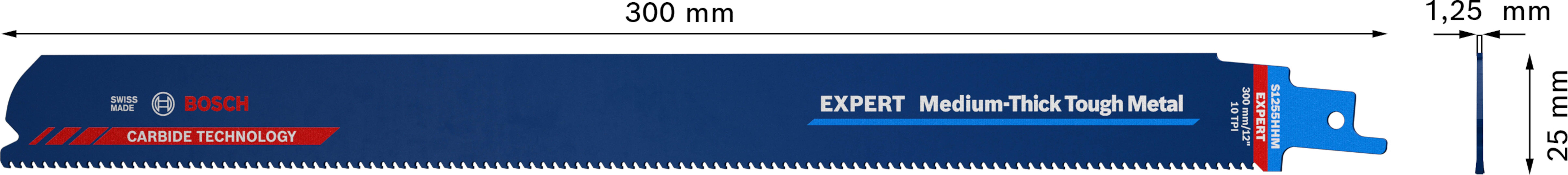 Bosch EXPERT „Medium-Thick Tough Metal“ S 1255 HHM list univerzalne testere - pakovanje 1 komad - 2608900377 List univerzalne testere BOSCH Madras doo Beograd