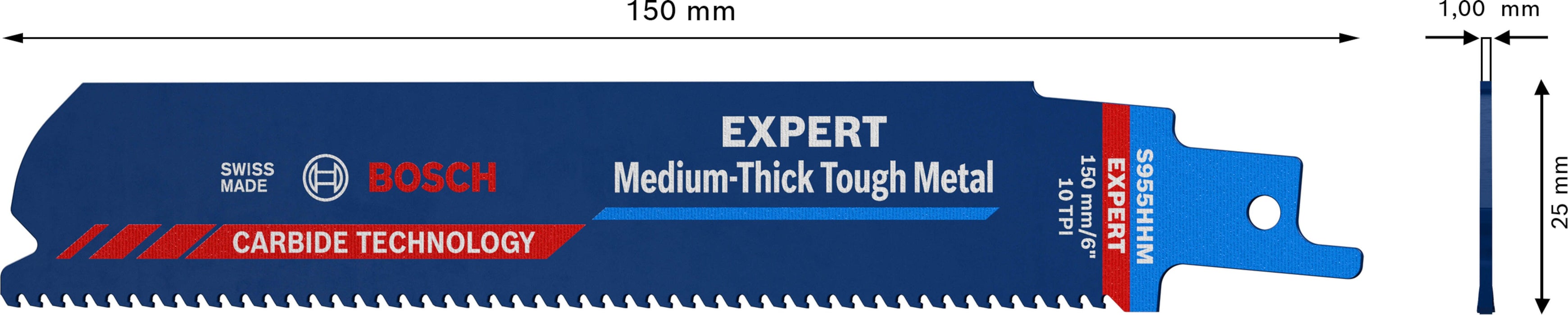 Bosch EXPERT „Medium-Thick Tough Metal“ S 955 HHM list univerzalne testere - pakovanje 1 komad - 2608900373 List univerzalne testere BOSCH Madras doo Beograd