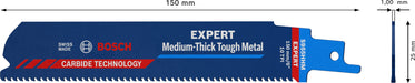 Bosch EXPERT „Medium-Thick Tough Metal“ S 955 HHM list univerzalne testere - pakovanje 1 komad - 2608900373 List univerzalne testere BOSCH Madras doo Beograd