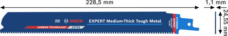 BOSCH EXPERT Medium-Thick Tough Metal S1155HHC list testere, 10 kom. - List sablja testere RBE S1155HHC 10PC (2608902325) Madras doo Beograd Madras doo Beograd