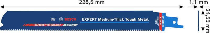 BOSCH EXPERT Medium-Thick Tough Metal S1155HHC list testere, 10 kom. - List sablja testere RBE S1155HHC 10PC (2608902325) Madras doo Beograd Madras doo Beograd