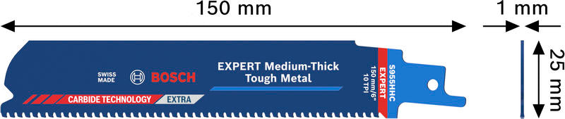 BOSCH EXPERT Medium-Thick Tough Metal S955HHC list testere - List sablja testere RBE S955HHC 1PC (2608902321) Madras doo Beograd Madras doo Beograd