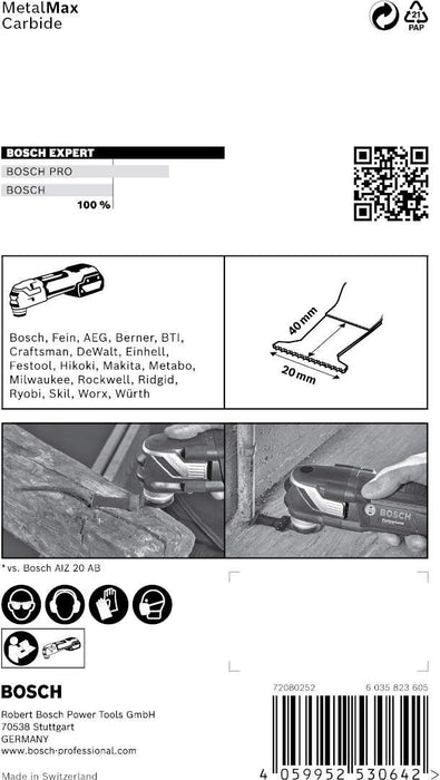 Bosch EXPERT MetalMax AIZ 20 AIT list testere za multifunkcionalne alate od 40 x 20 mm - 2608900012 List testere za multifunkcionalne alate BOSCH Madras doo Beograd