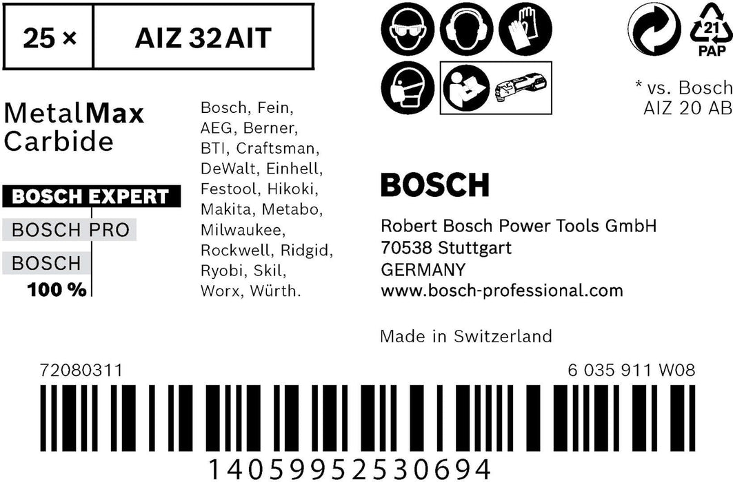 Bosch EXPERT MetalMax AIZ 32 AIT list testere za multifunkcionalne alate od 40 x 32 mm - 2608900017 List testere za multifunkcionalne alate BOSCH Madras doo Beograd