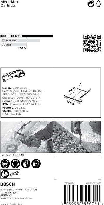 Bosch EXPERT MetalMax MAII 32 AIT list testere za multifunkcionalne alate od 70 x 32 mm - 2608900022 List testere za multifunkcionalne alate BOSCH Madras doo Beograd