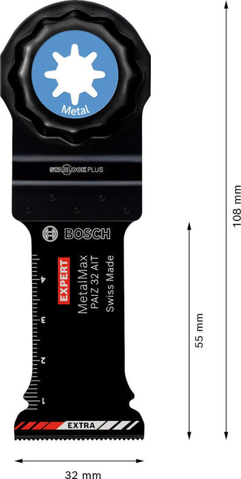 Bosch EXPERT MetalMax PAIZ 32 AIT list testere za multifunkcionalne alate od 50 x 32 mm, 10 delova - 2608900020 List testere za multifunkcionalne alate BOSCH Madras doo Beograd