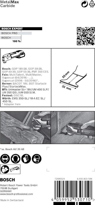 Bosch EXPERT MetalMax PAIZ 32 AIT list testere za multifunkcionalne alate od 50 x 32 mm - 2608900019 List testere za multifunkcionalne alate BOSCH Madras doo Beograd