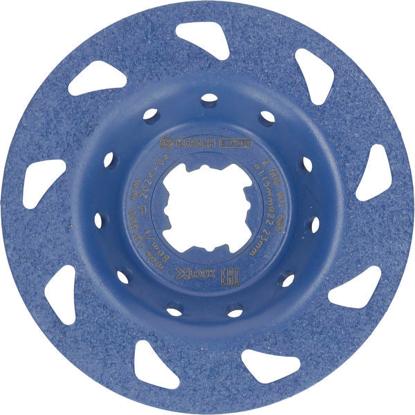 BOSCH EXPERT Multi Material Carbide glava za brušenje, fina, ravna, X-LOCK, 115 mm, 22,23 mm - Lončasti disk za brušenje EXPERT Carbide (2608901686) Madras doo Beograd Madras doo Beograd