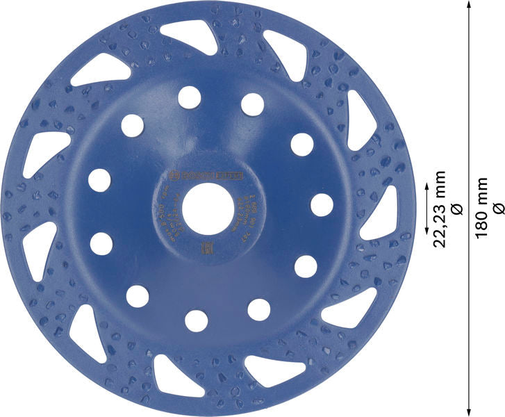BOSCH EXPERT Multi Material Carbide glava za brušenje, gruba, ravna, 180 mm, 22,23 mm - Lončasti disk za brušenje EXPERT Carbide (2608901747) Madras doo Beograd Madras doo Beograd