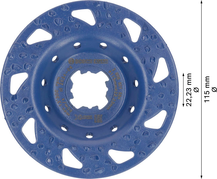 BOSCH EXPERT Multi Material Carbide glava za brušenje, gruba, ravna, X-LOCK, 115 mm, 22,23 mm - Lončasti disk za brušenje EXPERT Carbide (2608901684) Madras doo Beograd Madras doo Beograd