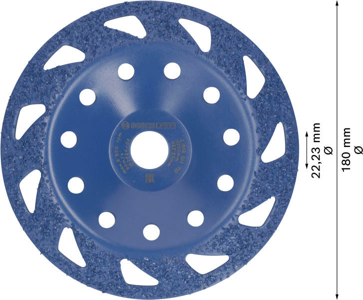 BOSCH EXPERT Multi Material Carbide glava za brušenje, srednja, pod uglom, 180 mm, 22,23 mm - Lončasti disk za brušenje EXPERT Carbide (2608901750) Madras doo Beograd Madras doo Beograd