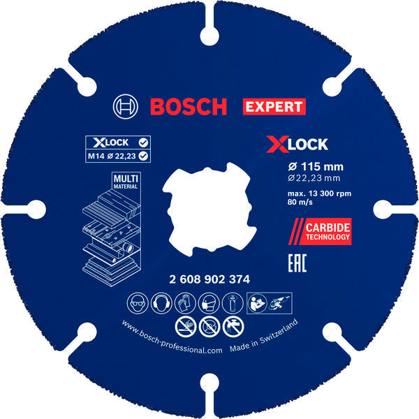 BOSCH EXPERT Multi Material Carbide rezna ploča, 115 x 22,23 mm, X-Lock - Ploča za razdvajanje RBE X-LOCK CMW Ø11 (2608902374) Madras doo Beograd Madras doo Beograd