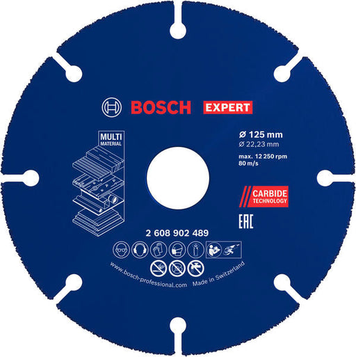 BOSCH EXPERT Multi Material Carbide rezna ploča, 125 x 22,23 mm - Ploča za razdvajanje RBE- 1ER CMW Ø125 (2608902489) Madras doo Beograd Madras doo Beograd