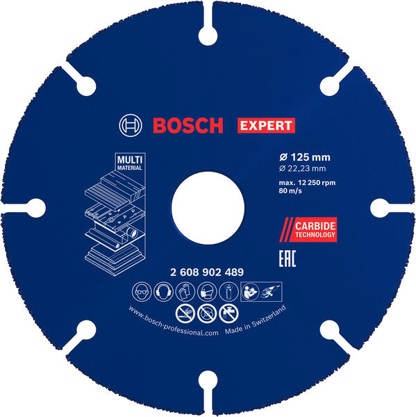 BOSCH EXPERT Multi Material Carbide rezna ploča, 125 x 22,23 mm - Ploča za razdvajanje RBE- 1ER CMW Ø125 (2608902489) Madras doo Beograd Madras doo Beograd