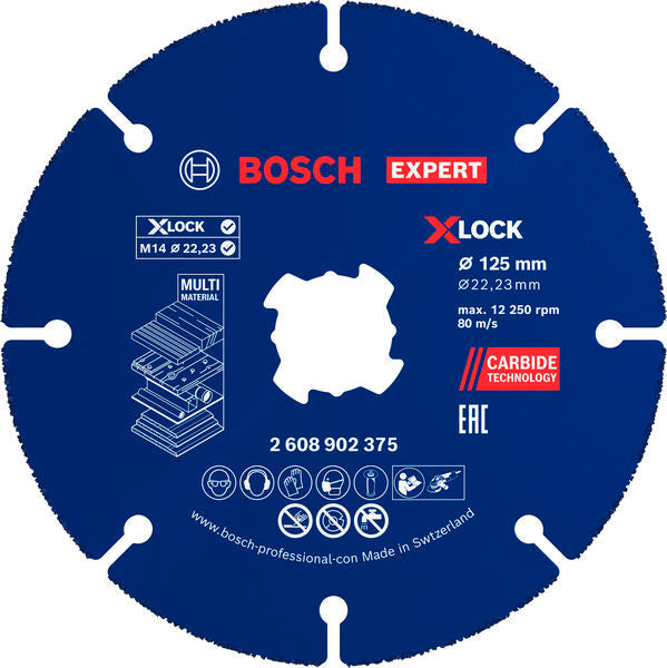 BOSCH EXPERT Multi Material Carbide rezna ploča, 125 x 22,23 mm, X-Lock, 10 kom. - Ploča za razdvajanje RB – 10pc CMW X-LOC (2608902377) Madras doo Beograd Madras doo Beograd