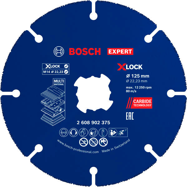 BOSCH EXPERT Multi Material Carbide rezna ploča, 125 x 22,23 mm, X-Lock - Ploča za razdvajanje RBE X-LOCK CMW Ø125 (2608902375) Madras doo Beograd Madras doo Beograd