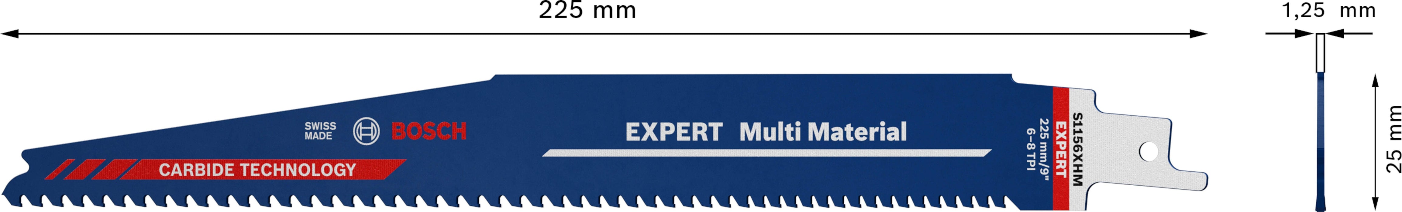 Bosch EXPERT „Multi Material“ S 1156 XHM list univerzalne testere - pakovanje 10 komada - 2608900393 List univerzalne testere BOSCH Madras doo Beograd