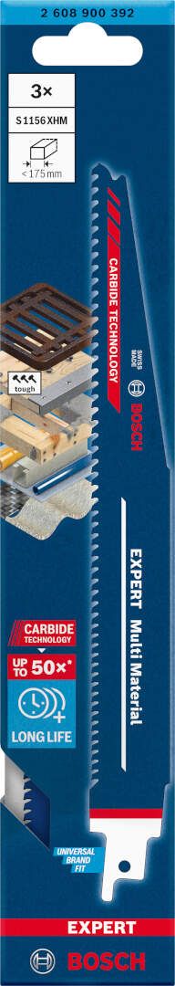 Bosch EXPERT „Multi Material“ S 1156 XHM list univerzalne testere - pakovanje 3 komada - 2608900392 List univerzalne testere BOSCH Madras doo Beograd