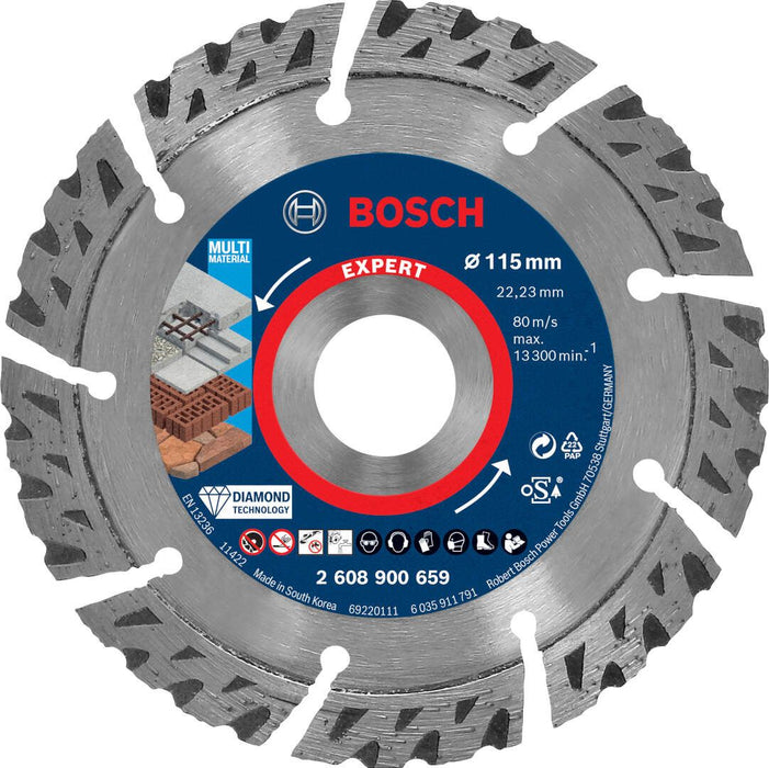Bosch EXPERT MultiMaterial dijamantska rezna ploča 115 x 22,23 x 2,2 x 12 mm - 2608900659 Dijamantska rezna ploca BOSCH Madras doo Beograd