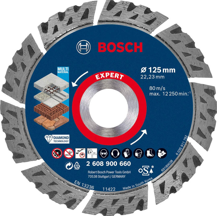 Bosch EXPERT MultiMaterial dijamantska rezna ploča 125 x 22,23 x 2,2 x 12 mm - 2608900660 Dijamantska rezna ploca BOSCH Madras doo Beograd
