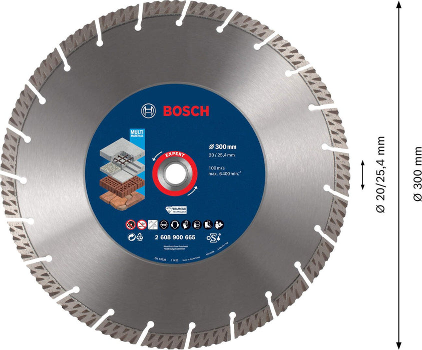 Bosch EXPERT MultiMaterial dijamantska rezna ploča 300 x 20/25,40 x 3 x 15 mm - 2608900665 Dijamantska rezna ploca BOSCH Madras doo Beograd