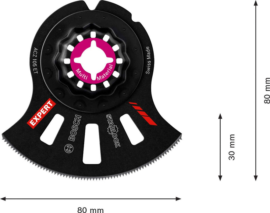 Bosch EXPERT MultiMaterial Segment Blade ACZ 105 ET list testere za multifunkcionalne alate, 1-delni - 2608664208 Segmentni list za testeru BOSCH Madras doo Beograd