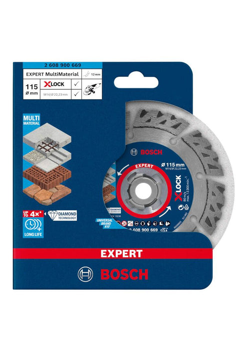 Bosch EXPERT MultiMaterial X-LOCK dijamantska rezna ploča 115 x 22,23 x 2,4 x 12 mm - 2608900669 Dijamantska rezna ploca BOSCH Madras doo Beograd