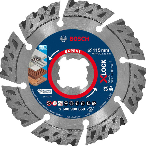 Bosch EXPERT MultiMaterial X-LOCK dijamantska rezna ploča 115 x 22,23 x 2,4 x 12 mm - 2608900669 Dijamantska rezna ploca BOSCH Madras doo Beograd