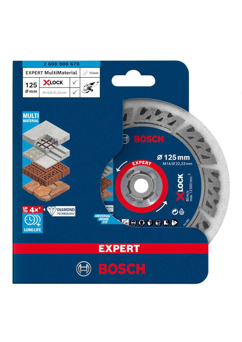 Bosch EXPERT MultiMaterial X-LOCK dijamantska rezna ploča 125 x 22,23 x 2,4 x 12 mm - 2608900670 Dijamantska rezna ploca BOSCH Madras doo Beograd