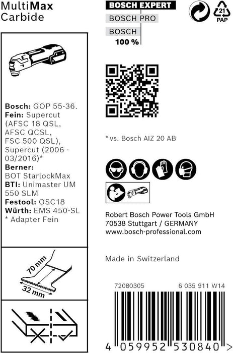 Bosch EXPERT MultiMax MAII 32 APIT list testere za multifunkcionalne alate, 10-delni - 2608900032 List testere BOSCH Madras doo Beograd