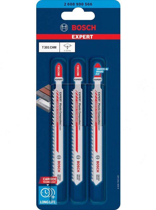 Bosch EXPERT „Plastic Composites Clean“ T 301 CHM list ubodne testere, 3-delni - 2608900566 List ubodne testere BOSCH Madras doo Beograd