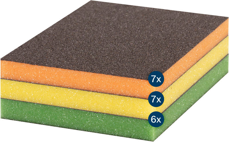BOSCH EXPERT S473 Standard nosač, 98×120×13 mm, 7 srednjih, 7 finih, 6 superfinih, 20 delova - Sundjer Std Pad ,Set,20 (2608902492) Madras doo Beograd Madras doo Beograd